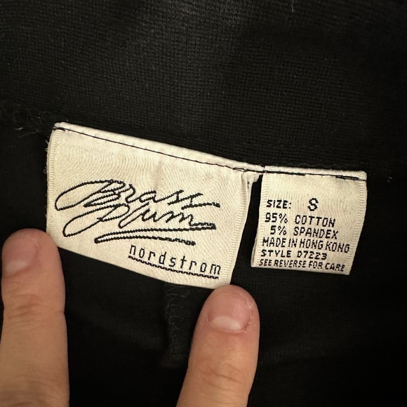 Vintage Brass Plum Nordstrom Black Strong Shoulder Long Sleeve Button Up Dress - Picture 7 of 7